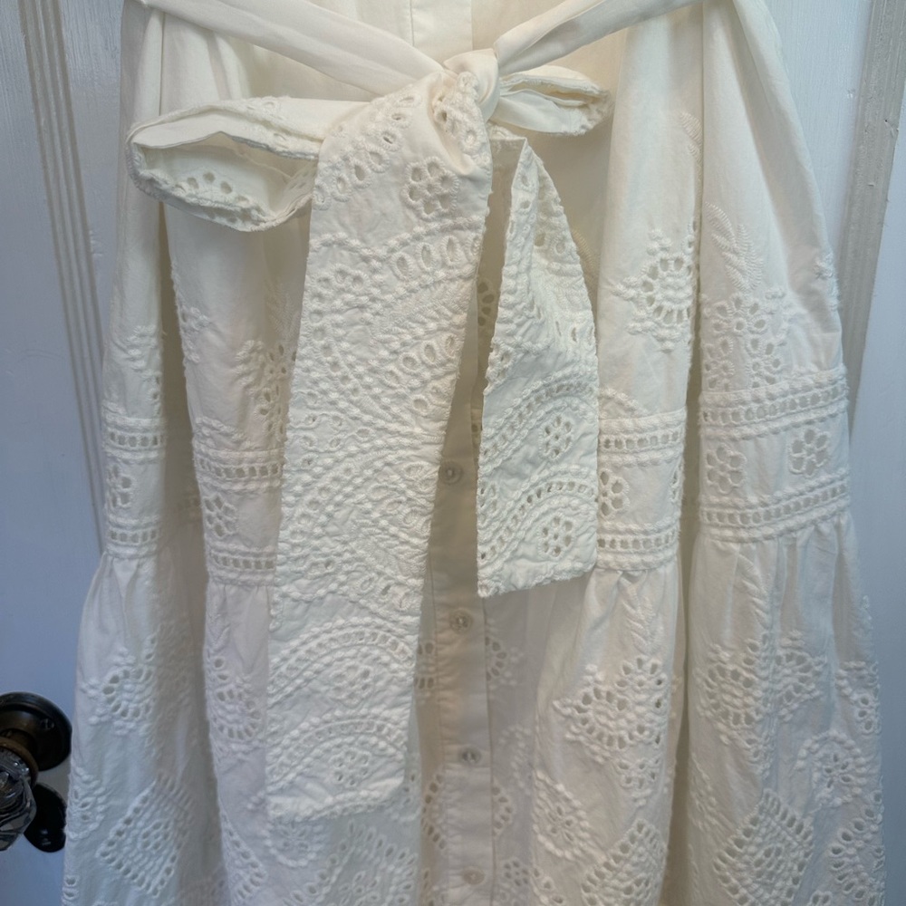 Shoshanna Blakely Eyelet White Dress Sz 6 - Picture 5 of 13
